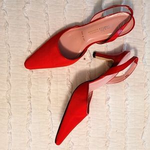 Red slingback heels